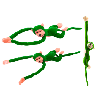 Maskotka Pluszowa Małpka z Dźwiękiem Zielona 80 cm