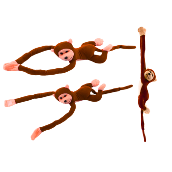 Maskotka Pluszowa Małpka z Dźwiękiem Ciemno Brązowa 80 cm