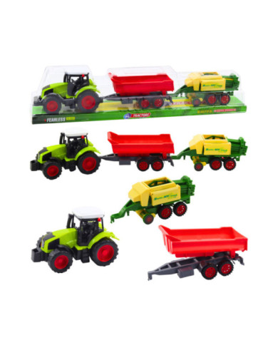 Zestaw Traktor Rolniczy Przyczepa Prasa Maszyna Rolnicza