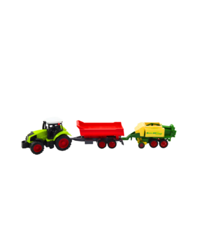 Zestaw Traktor Rolniczy Przyczepa Prasa Maszyna Rolnicza