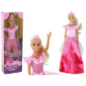 Lalka Dla Dzieci Anlily Księżniczka Długie Blond Włosy Tiara Różowa Suknia