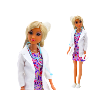 Lalka Anlily 4w1 Lekarz Fryzjer Kucharka Zwierzęta Ubrania Akcesoria