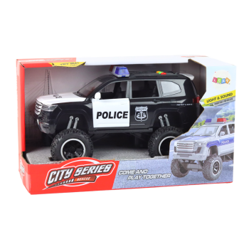 Pojazd Terenowy Raptor Policja Czarny Otwierane Drzwi Dźwięk Światła
