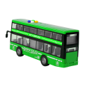 Autobus Piętrowy Na Baterie Światła Dźwięki Napęd Frykcyjny Zielony 1:16