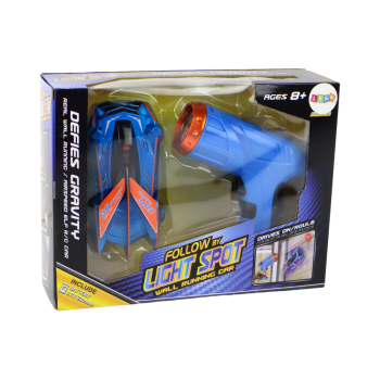 Autko Sportowe Auto Jeżdżące Po Ścianach Suficie Na Laser Niebieskie