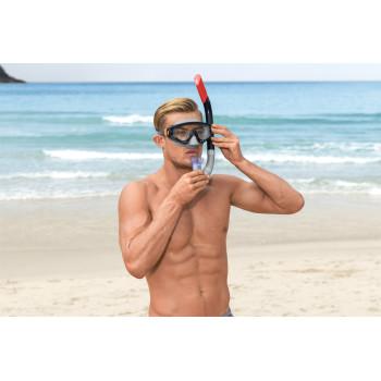 Zestaw Do Nurkowania Maska, Rurka, Płetwy Czarny Bestway 25020