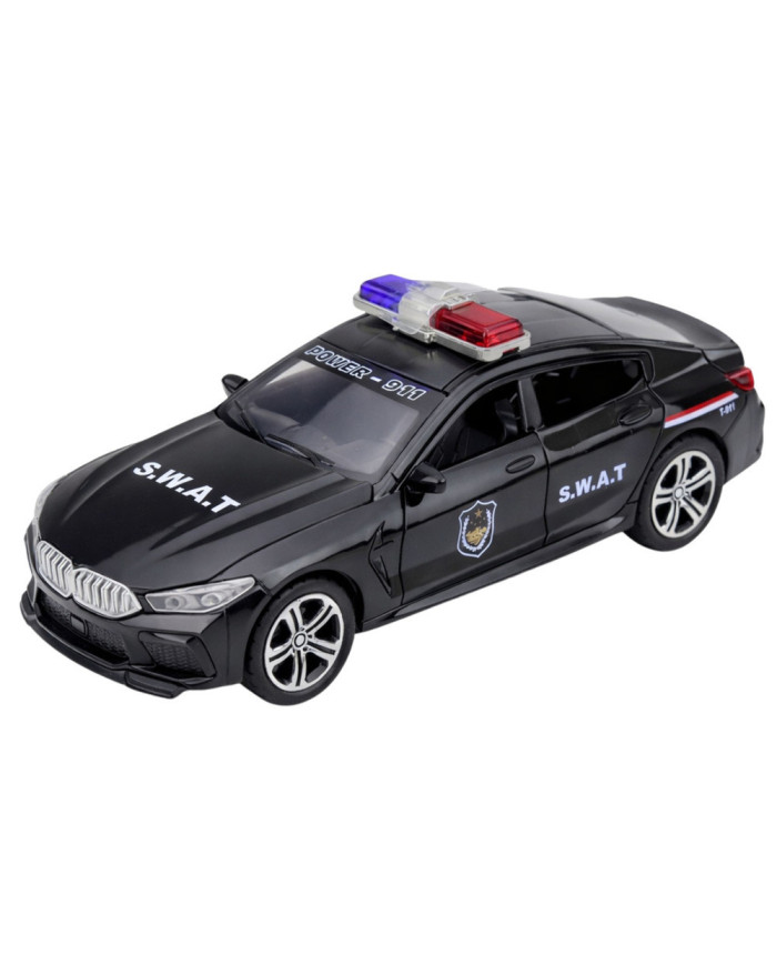 Auto Jednostki Specjalnej SWAT Otwierane Drzwi Napęd Światła Dźwięki Czarny