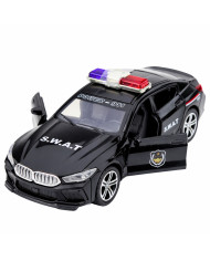 Auto Jednostki Specjalnej SWAT Otwierane Drzwi Napęd Światła Dźwięki Czarny
