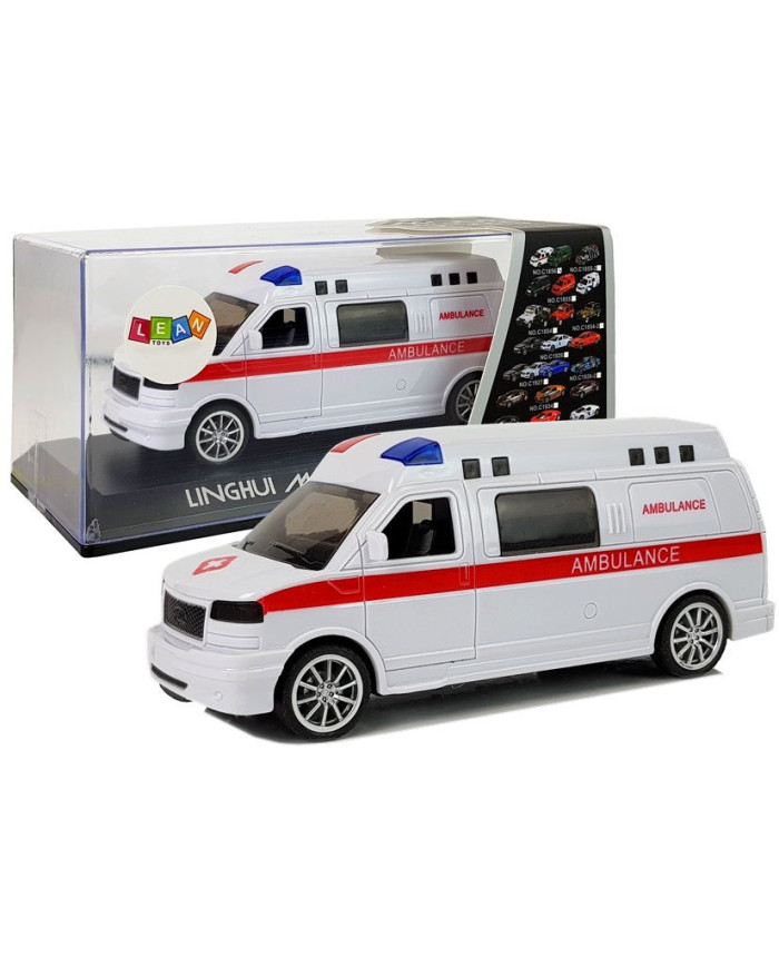 Ambulans Karetka Pogotowia z Napędem Dźwięk Syrena Światła