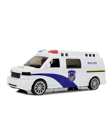 Auto Policja z Naciągiem ze światłami i dźwiękiem