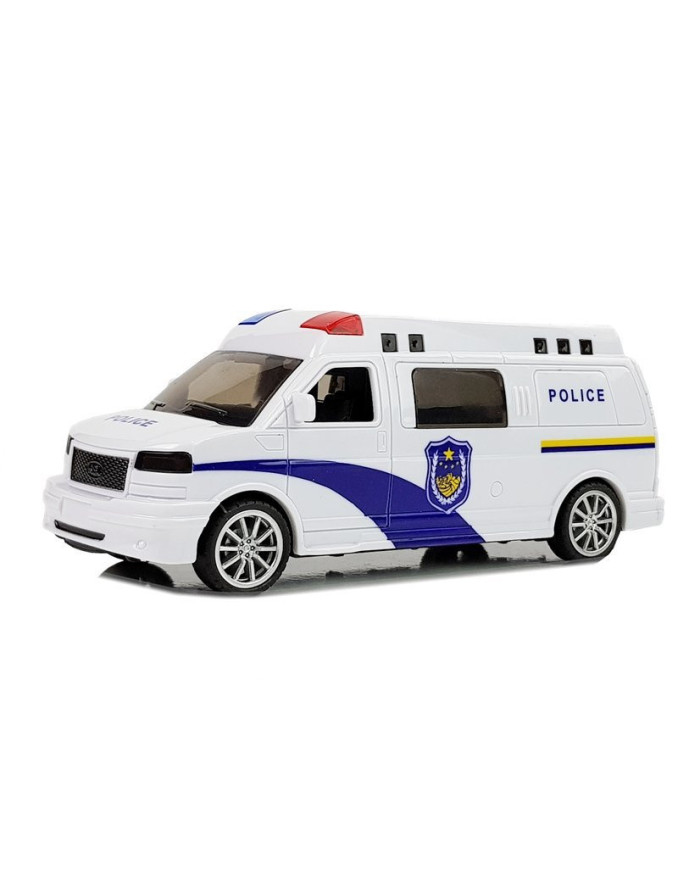 Auto Policja z Naciągiem ze światłami i dźwiękiem