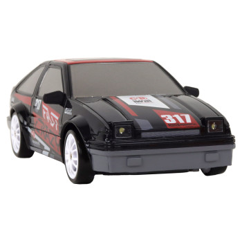 Autko Sportowe Zdalnie Sterowane R/C 1:24 Czarne Wymienne Koła