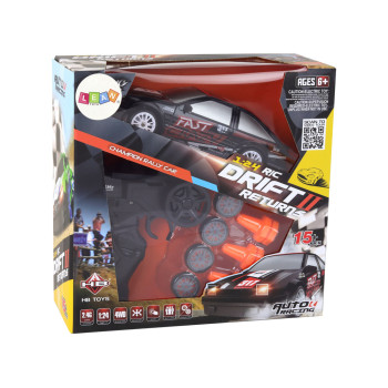 Autko Sportowe Zdalnie Sterowane R/C 1:24 Czarne Wymienne Koła