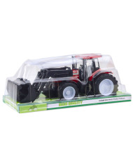 Traktor Pojazd Rolniczy Farmerski Z Chwytakiem Czerwony