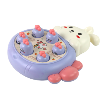 Gra Królik Do Zbijania Marchewki Zręcznościowa Whac-A-Mole Fioletowa