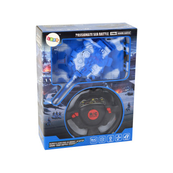 Czołg R/C Zdalnie Sterowany Światła Dźwięk Niebieski 1:18 27MHz