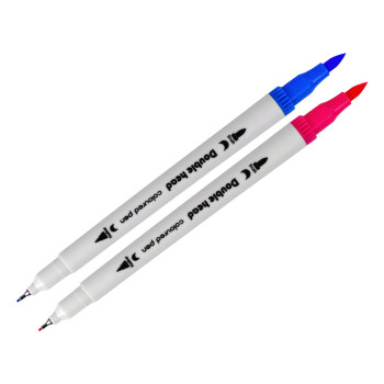 Zestaw Pisaków Dwustronnych 12 Sztuk Różnokolorowe W Organizerze