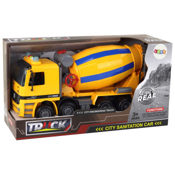 Betoniarka Pomarańczowa Obrotowa Gruszka Dźwięk Światła Pojazd Budowlany