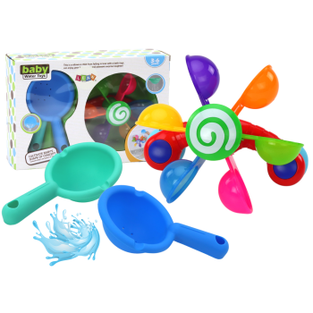 Zabawka Obrotowa Do Kąpieli Kolorowe Miseczki Dwie Łyżki