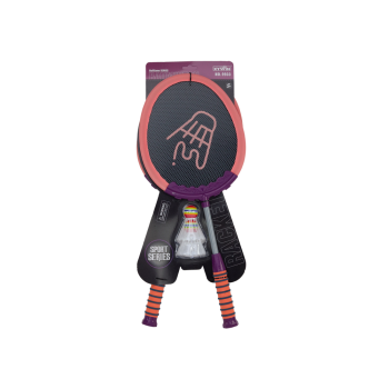 Zestaw 2 Rakietek Do Gry W Badmintona Paletki 2 Lotki Badminton Różowy