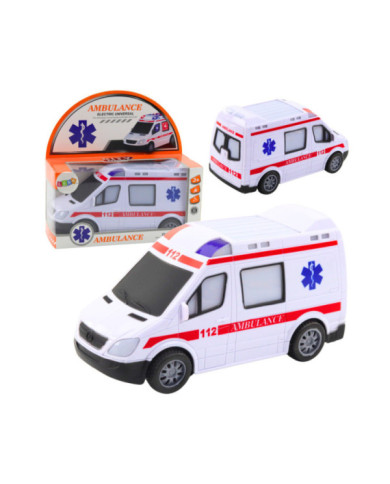 Karetka Ambulans Na Baterie Światła Dźwięki Biały
