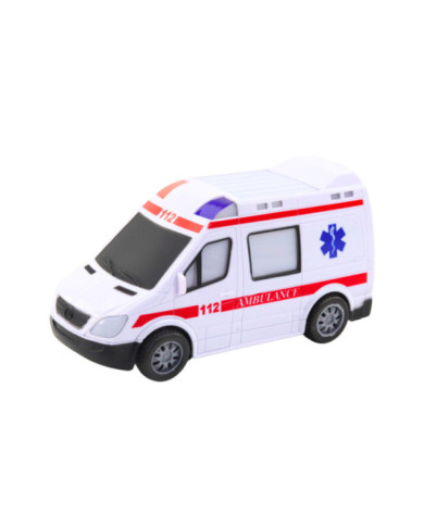 Karetka Ambulans Na Baterie Światła Dźwięki Biały