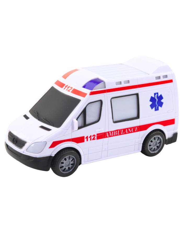 Karetka Ambulans Na Baterie Światła Dźwięki Biały
