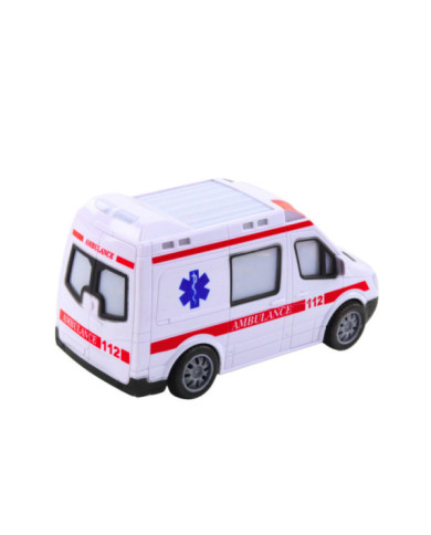 Karetka Ambulans Na Baterie Światła Dźwięki Biały