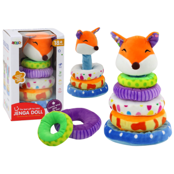 Piramidka Pluszowa Lis Maskotka Edukacyjna Kolorowa 27 cm