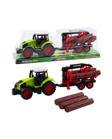 Traktor Rolniczy Z Przyczepą HDS Do Transportu Drewna Bale