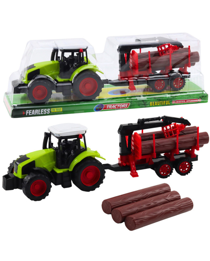 Traktor Rolniczy Z Przyczepą HDS Do Transportu Drewna Bale