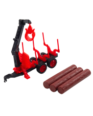 Traktor Rolniczy Z Przyczepą HDS Do Transportu Drewna Bale