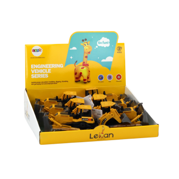 Koparka Gąsienicowa Pojazd Budowlany 2 Łyżki Żółta