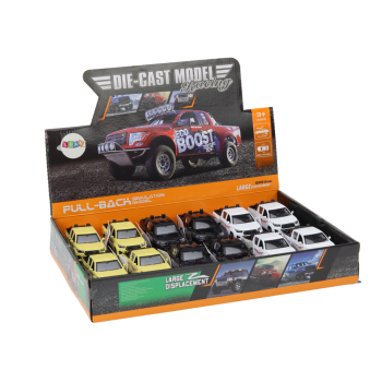 Resorak Aluminiowy Autko Terenowe Napęd Biały Czarny Żółty