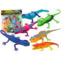 Zestaw Figurek Jaszczurki Gady Kolorowe 8 Sztuk