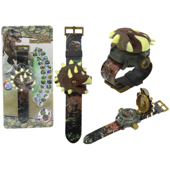 Zegarek Projektor 3D Dinozaur Triceratops 22cm x 5cm x 3cm