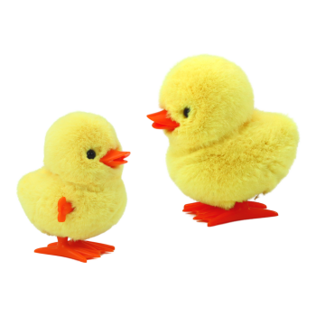 Skaczący Kurczak Nakręcany Pluszowy Zabawka Ozdoba Żółty