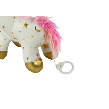 Jednorożec Pluszak Usypiacz Kołysanka Biały W Gwiazdki Zestaw