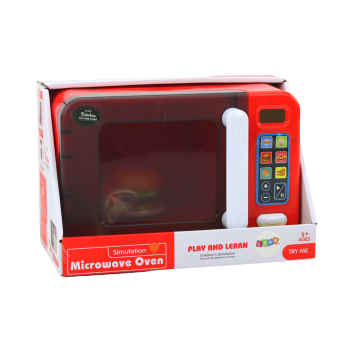Kuchenka Mikrofalowa Mikrofala Zabawkowa Czerwona Dodatki