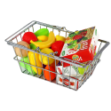 Koszyk Sklepowy Na zakupy Warzywa Owoce Spożywcze Metalowy