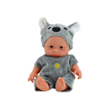 Mała Lalka Bobas Siwe Ubranko Czapeczka Koala