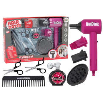Zestaw Fryzjerski Salon Piękności Fryzjer Suszarka 10 ele.
