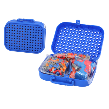 Walizka Zestaw DIY Układanka Klocki Kosmos Wkrętarka 228 ele.