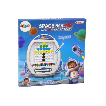Tablica Magnetyczna Rakieta Kosmiczna 7 Wzorów Długopis