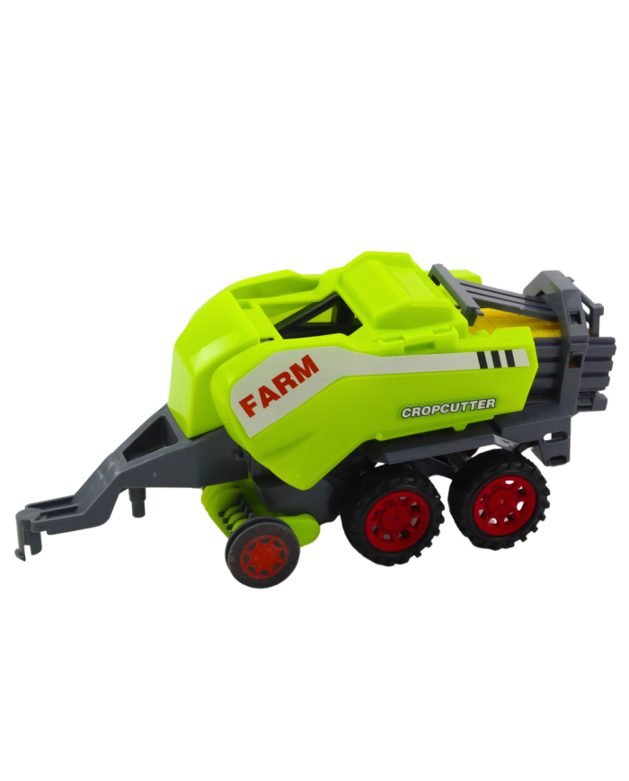 Zestaw Traktor Ciągnik Prasa Rolnicza Do Belowania Siana Zielony