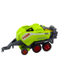 Zestaw Traktor Ciągnik Prasa Rolnicza Do Belowania Siana Zielony