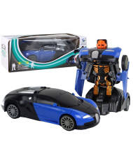 Samochód-Robot 2w1 Bugatti Niebieski Efekty Świetlne