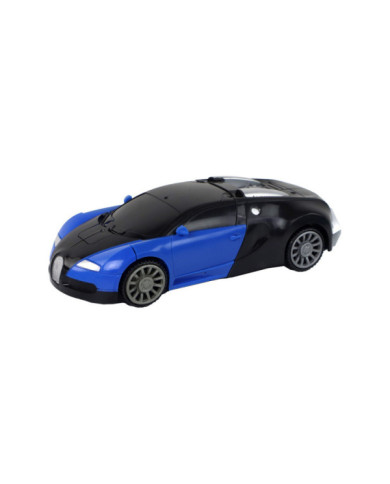 Samochód-Robot 2w1 Bugatti Niebieski Efekty Świetlne