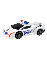 Samochód-Robot Policja Biały 2w1 Transformacja