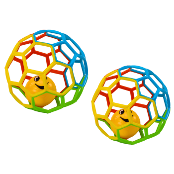Gumowa Piłka Z Grzechotką Dzwoneczkiem Dla Niemowlaka Kolorowa